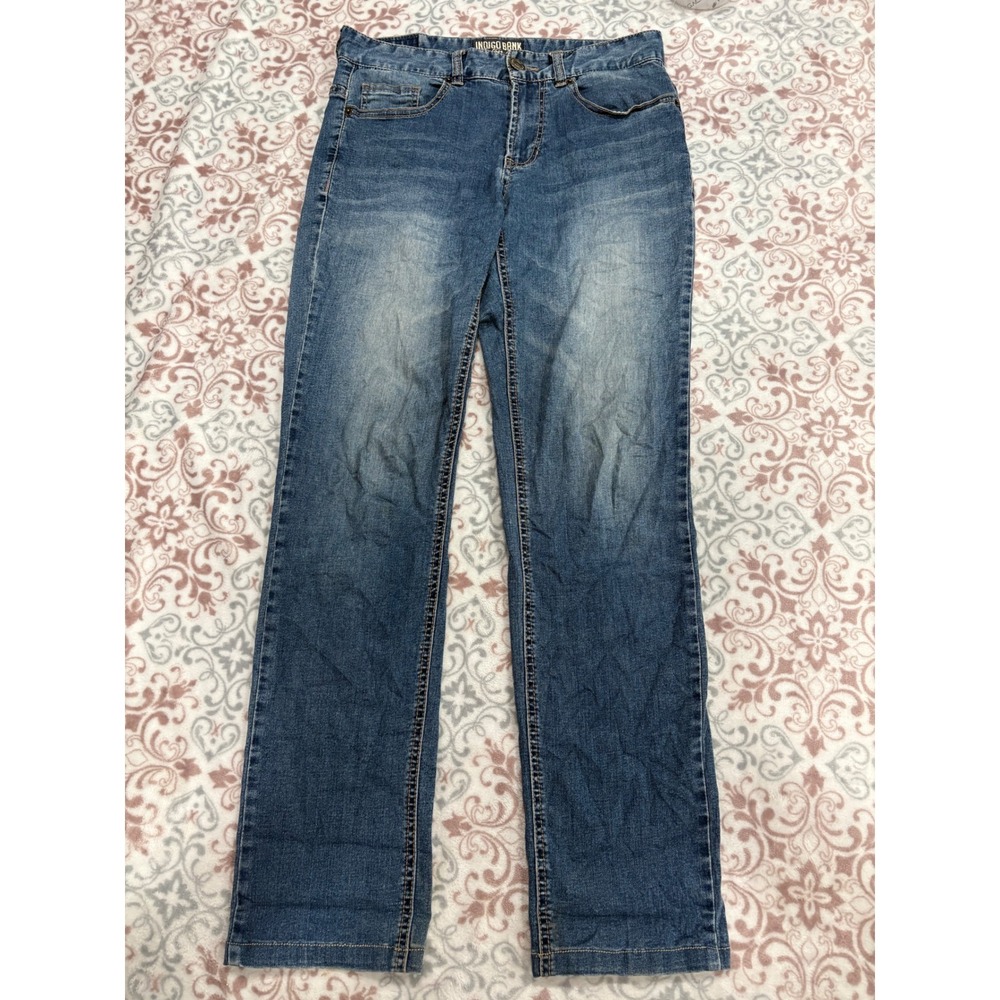 Indigo Bank Vintage 1950 Mens Straight Leg Jeans Medium Wash Blue Denim 29x28.5